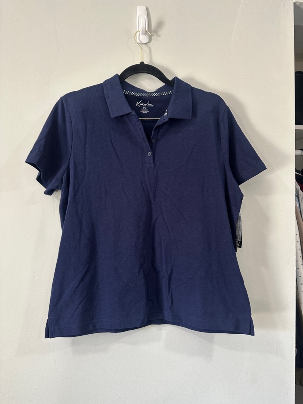 Kim Rogers Navy Short-Sleeve Polo Tee PM